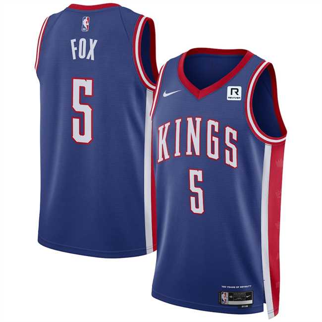 Mens Sacramento Kings #5 DeAaron Fox Purple 2024-25 City Edition Stitched Jersey Dzhi->sacramento kings->NBA Jersey
